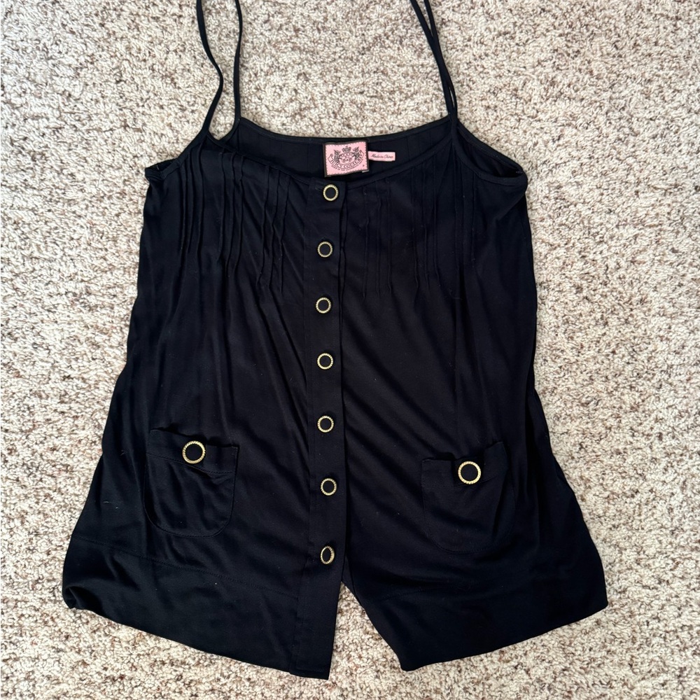Juicy Couture Black Top with Gold Accent